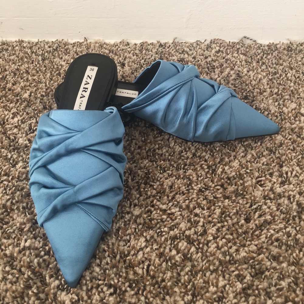 ZARA SATIN MULES